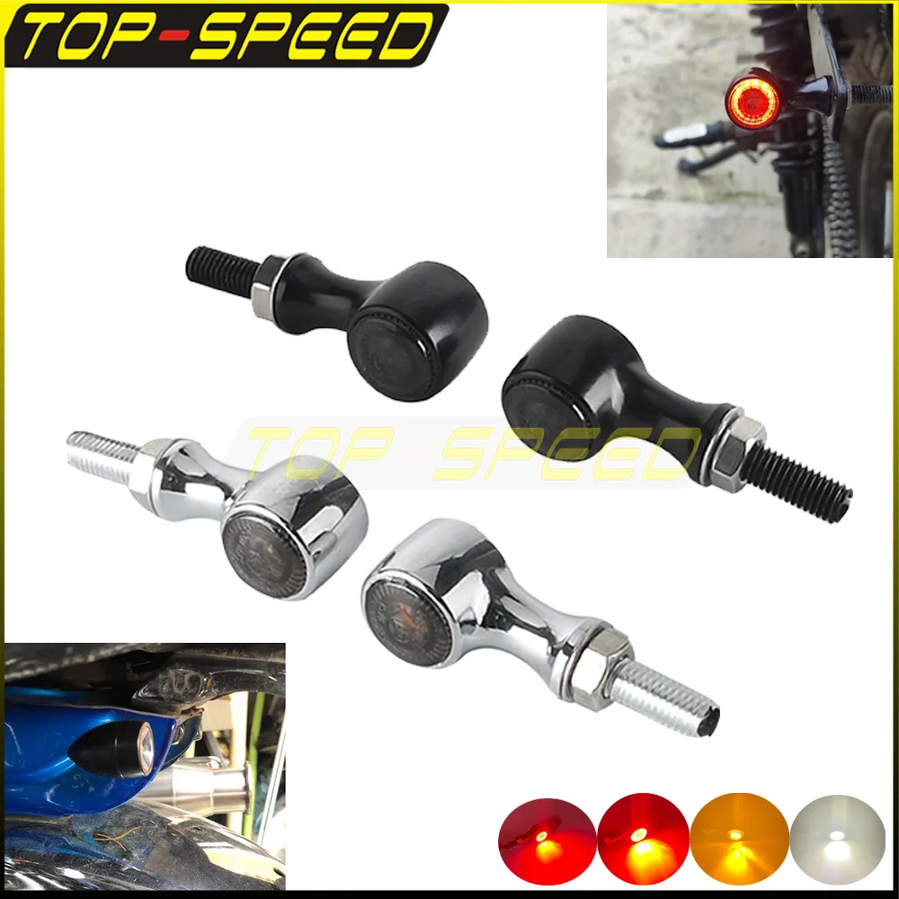 Mini Motorcycle E24 LED Bullet 3 in 1 Turn Signals Blinker Lamp Indicator Tailight Running Lamp For Ducati Benelli Kawasaki BMW