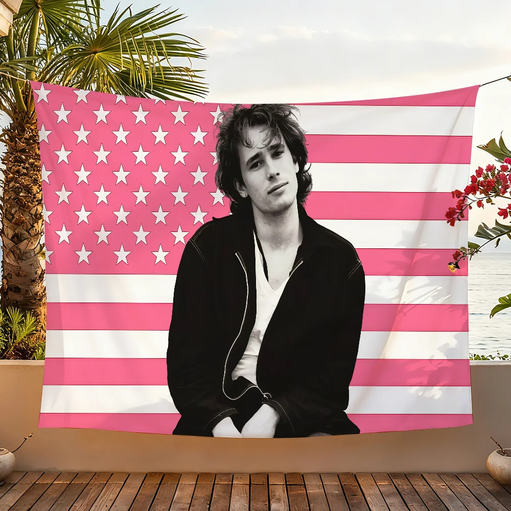 Singer J-Jeff B-Buckley flag For Garden Party Living Room Home Wall Decor Banner Bedroom Outdoor Tapestry