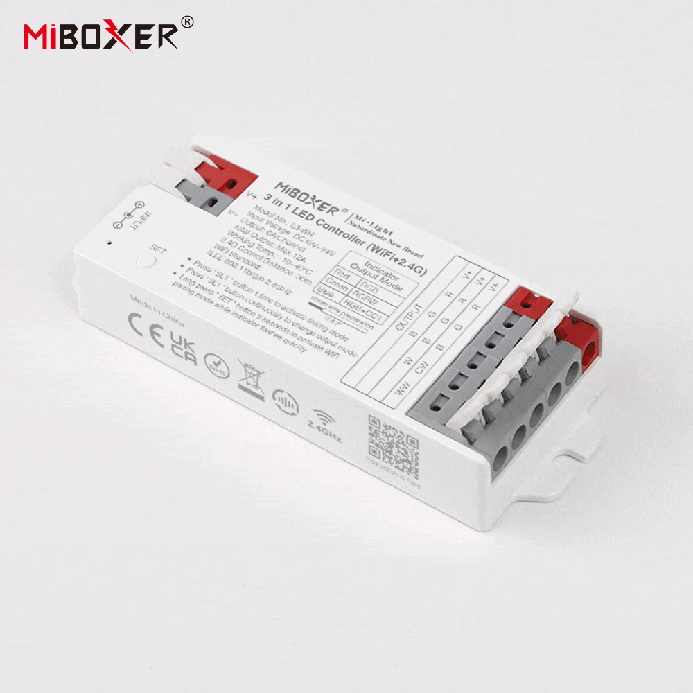 Miboxer  E2-WR 2in1 E3-WR 3in1 Smart WIFI+2.4GHzRF Tuya  APP Dimmer Single/Dual color / RGB / RGBW / RGBCCT LED Strip Controller