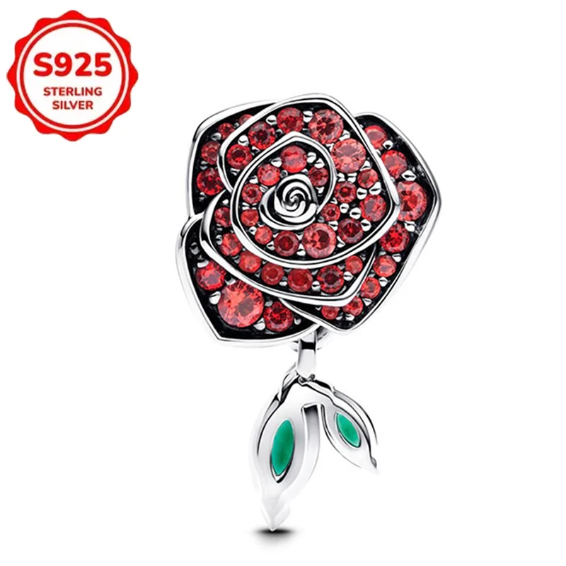 925 Sterling Silber Charms Bunte Emaille Schmetterling Plumeria Blume Sonne Mond Stern Anhänger Perlen Damen Armband DIY Schmuck Geschenk