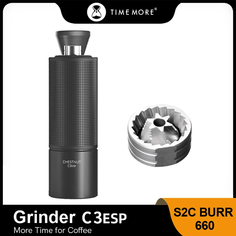 

TIMEMORE Store Chestnut C3ESP Manual Coffee Grinder Capacity 25g Hand Adjustable Steel Core Burr Send Cleaning Brush