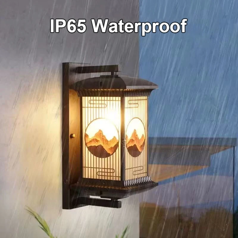 

Outdoor Waterproof Wall Lamp IP65 Retro Wall Light ABS Plastics Sconces Lighting Home Decor For Courtyard Garden Villa