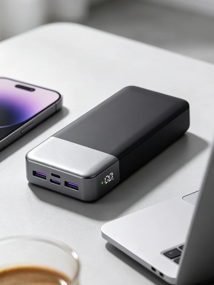 NOBIS 45W, przenośna ładowarka z akumulatorem 20000 mAh, z portem USB-C do ładowania i rozładowywania, szybkie ładowanie, 4 porty, zewnętrzny akumulator z cyfrowym wyświetlaczem LED, kompatybilny z — 2