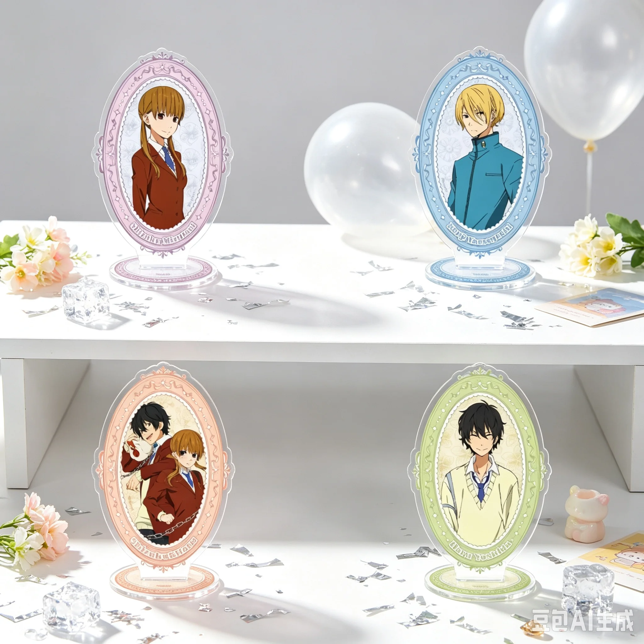 Acrylic Standing Sign Board Keychain My Little Monster Anime 15CM Desktop Ornament Shizuku Mizutani,Haru Yoshida,Asako Natsume