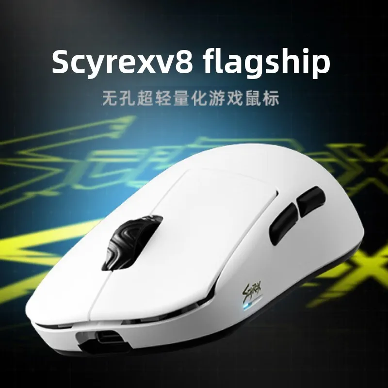 ماوس ألعاب لاسلكي SCYROX V8 خفيف الوزن مع جهاز استقبال 8k مثل غلاف الطلاء 3950 مستشعر بيئة العمل ماوس ألعاب مخصص