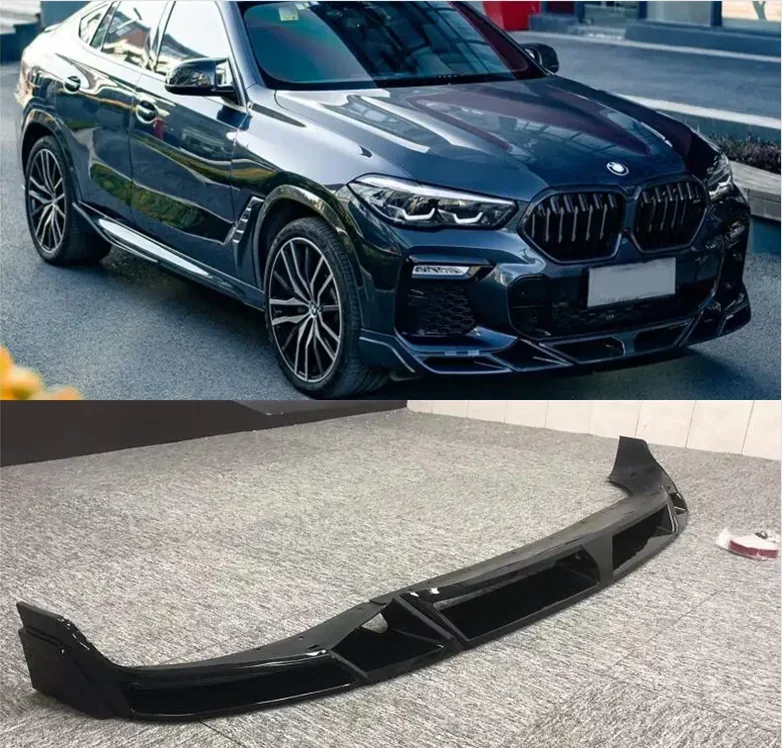 ABS Gloss Black Front Lip Spoiler Body Kit For BMW X3 G01 X4 G02 2018-2021 X5 G05 X6 G06 X7 G07 2019-2023