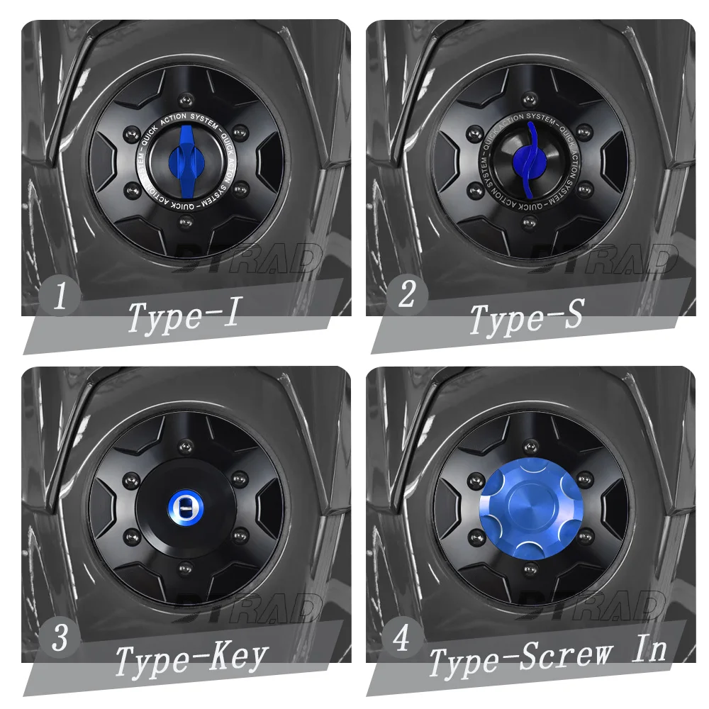 Neue schwarze Schnellspanner-Tankdeckel für BMW R1200GS ADV R1200R R1200S K1600GT/GTL Motorrad CNC Keyless Benzin Tankdeckel