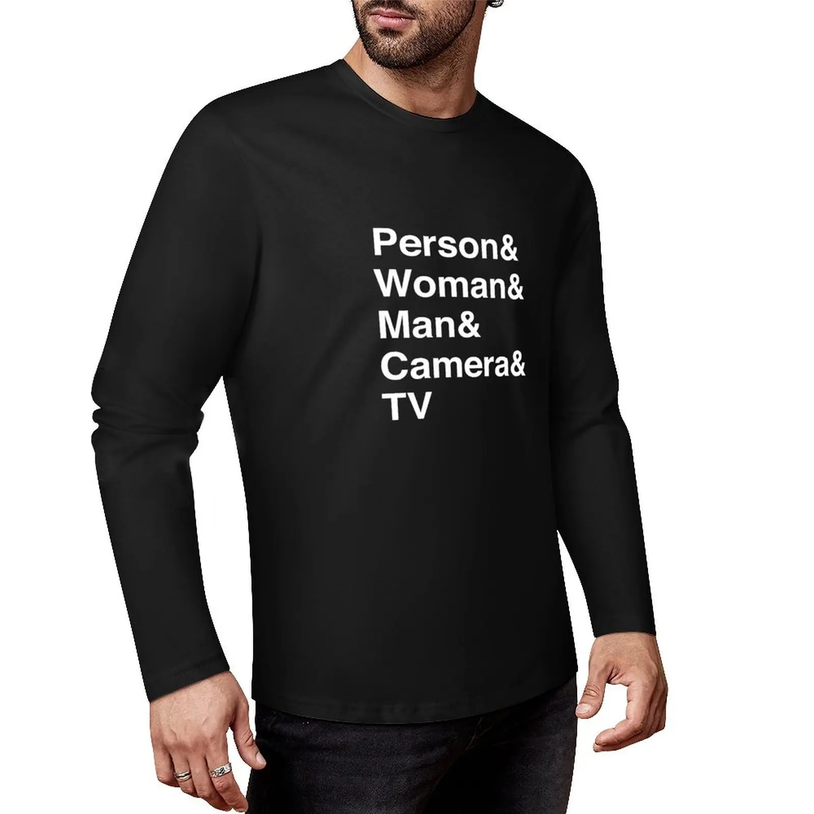 Person Woman Man Camera TV Long T-Shirt plain t-shirt quick-drying t-shirt vintage t shirt black t shirts designer t shirt men