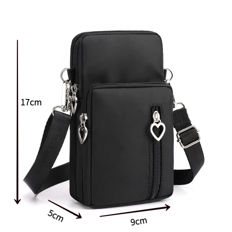 HONGHANYUAN Waterproof Sports Wallet Phone Bag For Mobile Shoulder Pouch Case Belt Handbag Purse Coin Retro Key Holder Small BAG