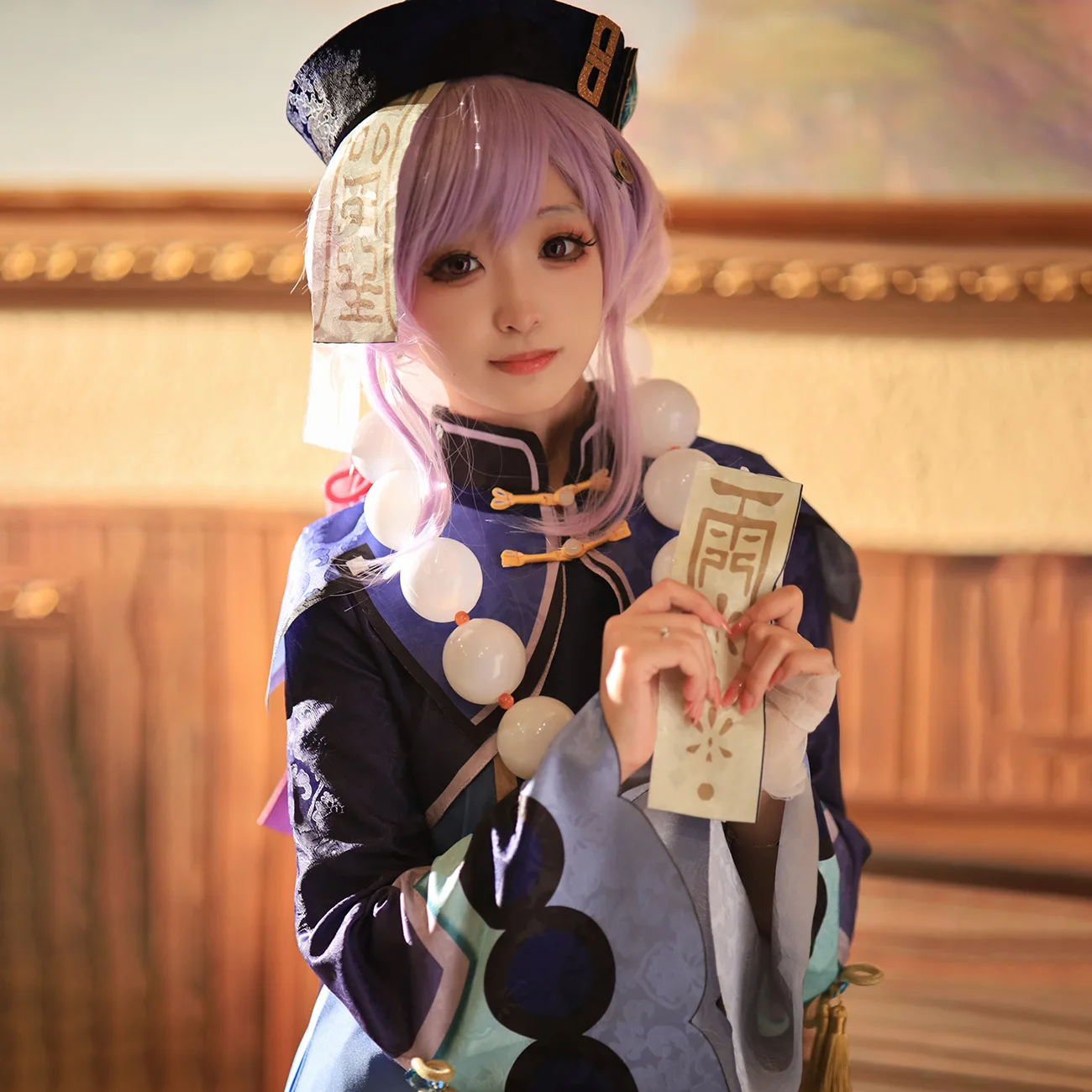 

Qiqi Cosplay Costume Wig Zombie Girl Loli Dress Full Set with Hat Halloween Party Outfit