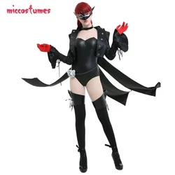 Miccostumes Women's Black Cosplay Costume Bodysuit Leotard for Women Halloween Cosplay Costume