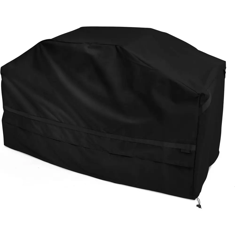 

Всепогодный чехол для гриля из полиэстера 900D с сетчатыми вентиляционными отверстиями для больших островных грилей, 98 дюймов, черный
