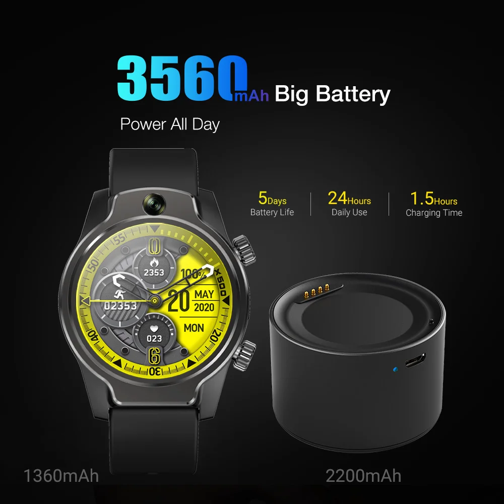 

2023 New S08 4G Smart Watch Phone for Men IP68 50M Waterproof Dual 8.0MP Camera 4G LTE GPS Glonass 1.69" IPS 1360mAh Smartwatch