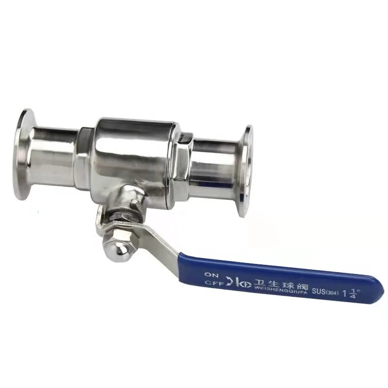 

304 Stainless Steel Manual Quick-loading Ball Valve Q81F-16P Sanitary Grade Clamp Quick-loading Ball Valve