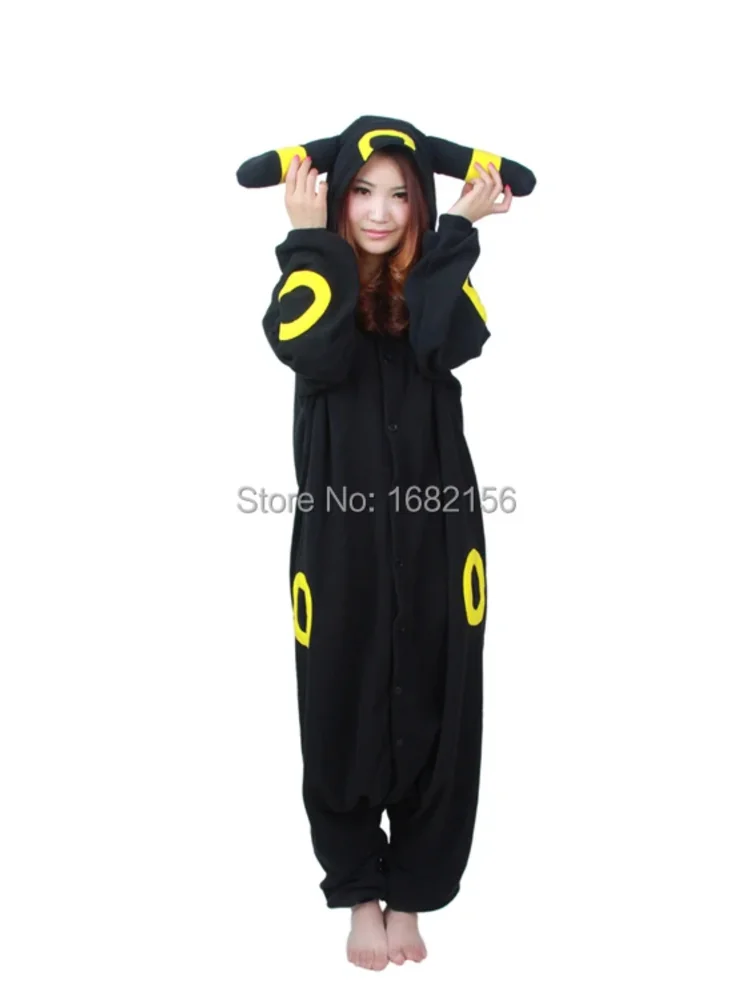 Kigurumi Adult Anime Cosplay Costume Black Umbreon Onesie Unisex Cartoon Raccoon Pajamas Party For Female Male