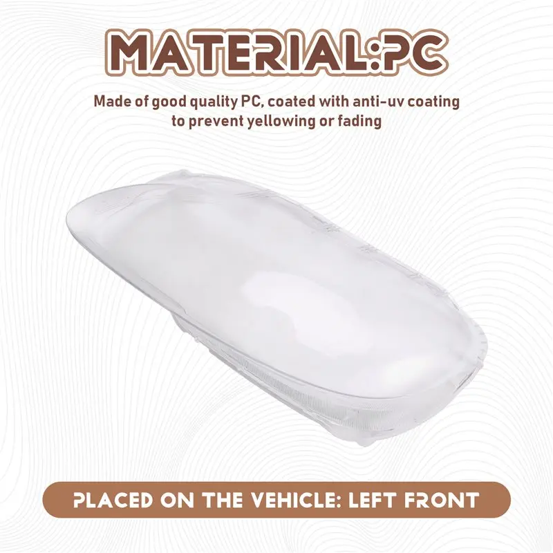 لمازدا MX5 2009-2014 الجبهة مصباح المصباح قذيفة غطاء للعدسات كشافات شفافة عاكس الضوء اكسسوارات السيارات شبكي اليسار