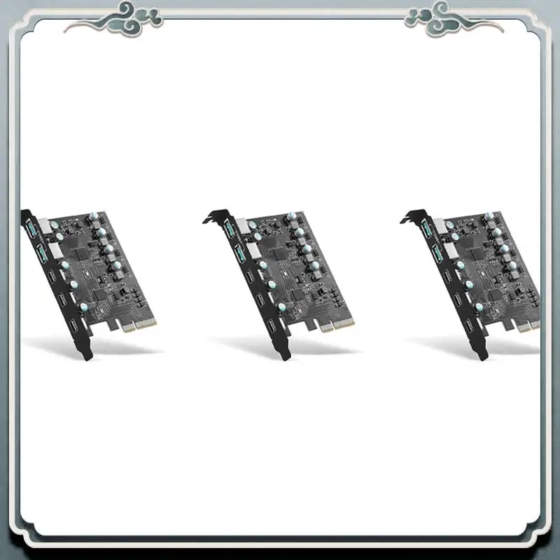 Premium 3X Pcie To USB 3.2 Gen 2 Adapter Card PCI Express Expansion Card PCI-E Add-On Cards Riser For PC Windows 10/8/7 And MAC