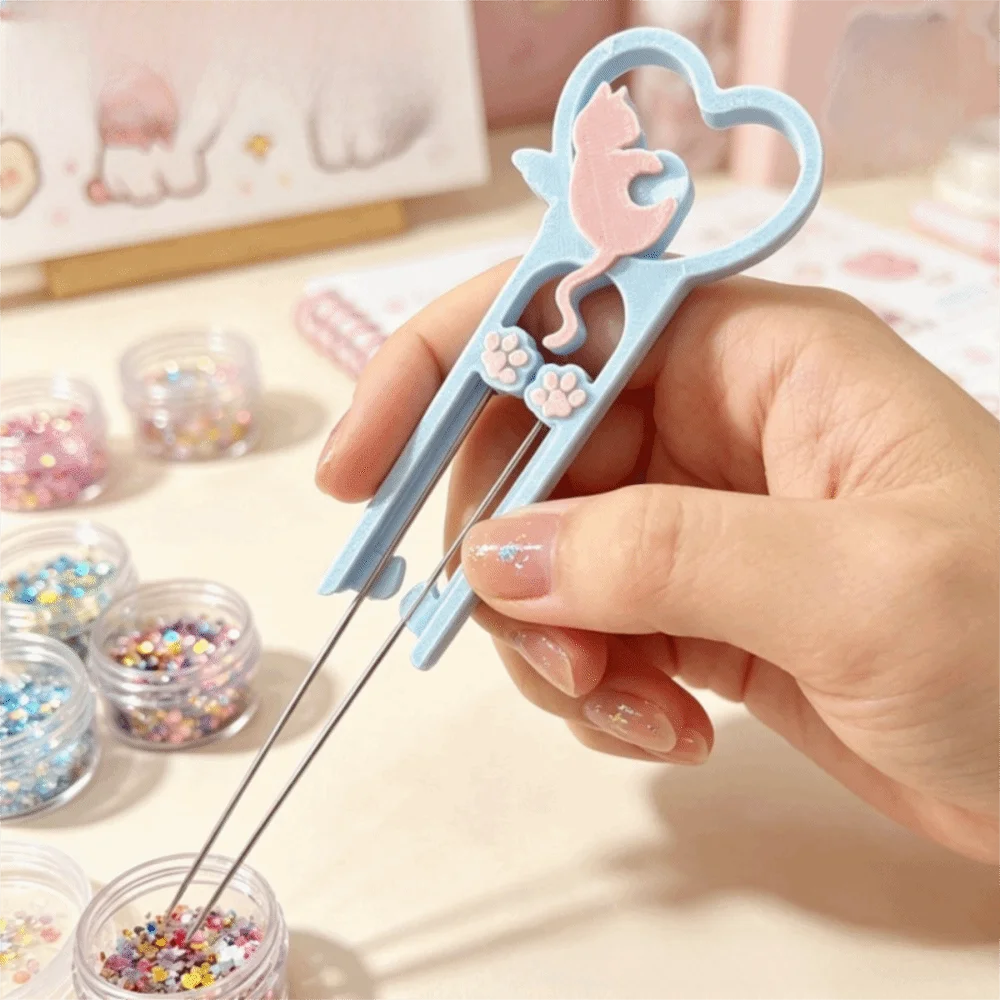 Cat Perler Bead Placement Pen Convenience Long Double Needle Pen High Quality Multifunctional Fuse Bead Double Needle Tool DIY