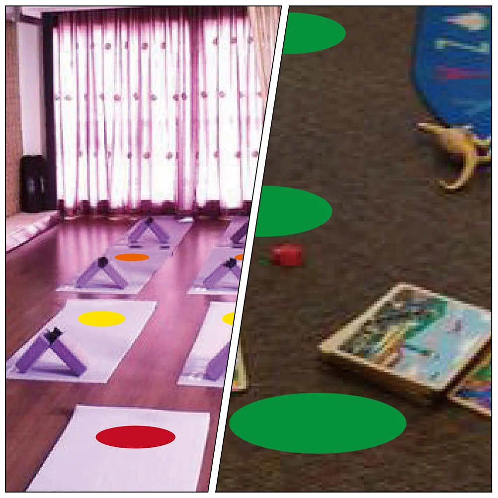 5 juegos de pegatinas redondas para suelos, mesa para aula, alfombra, puntos, círculos, mesas de borrado en seco, escuela primaria