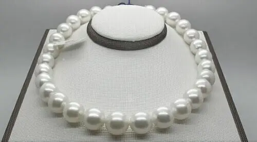 

18 " Huge AAAA 10-11mm Natural South Sea genuine white round pearl necklace 14K