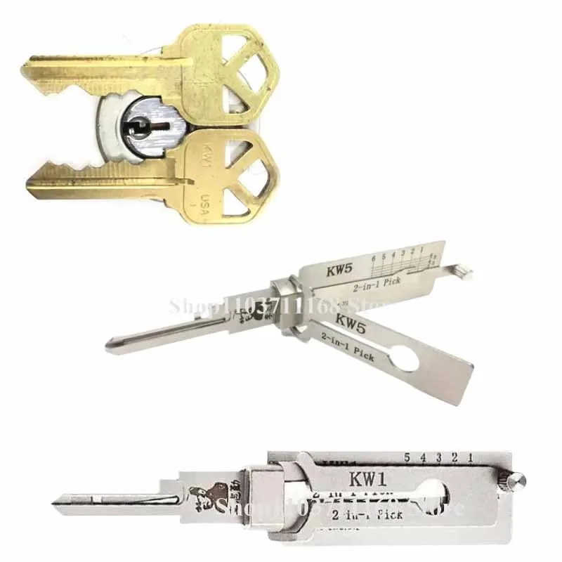 أدوات إصلاح الأقفال 2in1 Lishi SS002pro KW1 SC1 SC4 SS001 Lw4 SC20 R52 AM5 R52L M1MS2 KW1-L Sc4-l لأقفال مدنية لباب المنزل