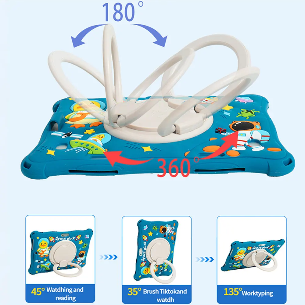 BDF Tablet anak-anak, Tablet Android 11 inci, Ram 4GB Rom 64GB, Slot kartu SIM 3G, perangkat lunak WiFi Bluetooth bawaan