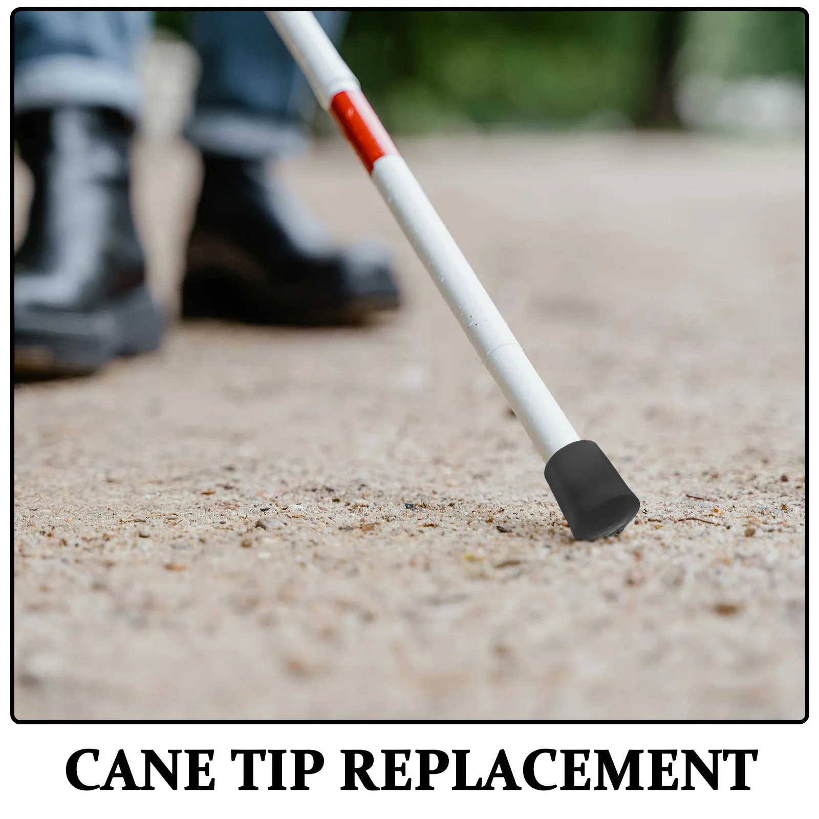 Rubber Cane Tip Replacement Blind Cane Tips Heavy Duty Crutches Walking Stick Feet Caps Mobility Aid Elderly Crutch Feet Caps