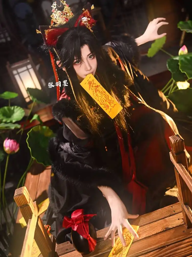 

Костюм для косплея MDZS Вэй Усянь, короткий универсальный исторический костюм для выступлений, Ханьфу Хуа Чэн, TGCF, Хэллоуин