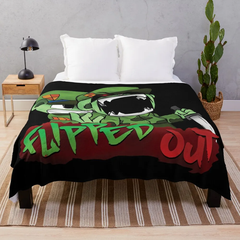 fnf htf flippy vs fliqpy graffiti Throw Blanket Extra Large Throw Beach Beautifuls bed plaid Blankets