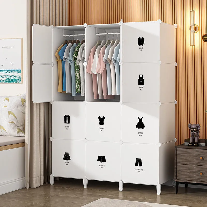 

Organizer Partitions Wardrobe Storage Bedroom Clothes Cabinet Plastic Wardrobe Living Room Guarda Roupa Lounge Suite Furniture