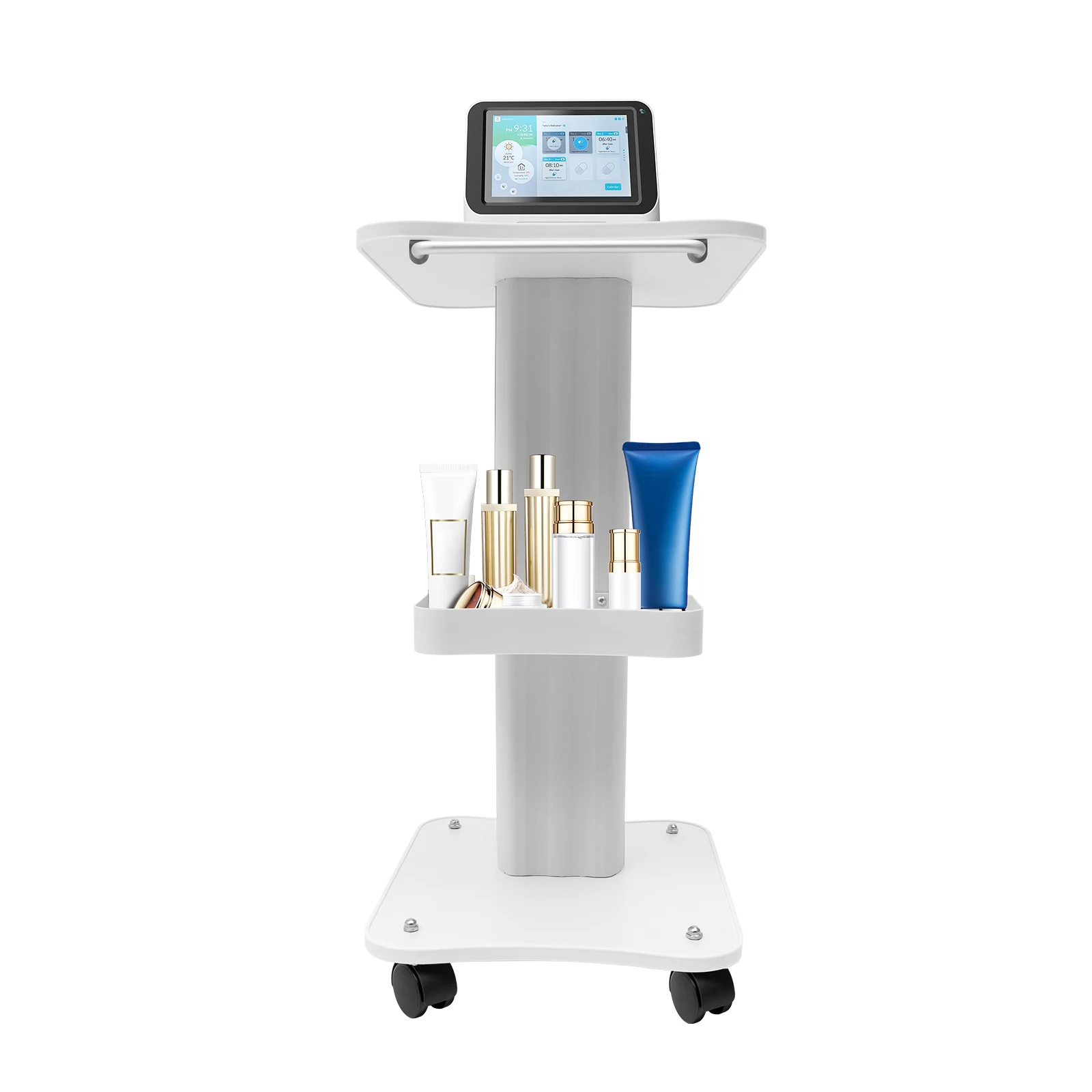 عربة تجميل متعددة الوظائف - خشب ومعدن عالي الجودة، عجلات عالمية صامتة، سعة 88.18 رطل، مثالية للصالونات والمنتجعات الصحية #3