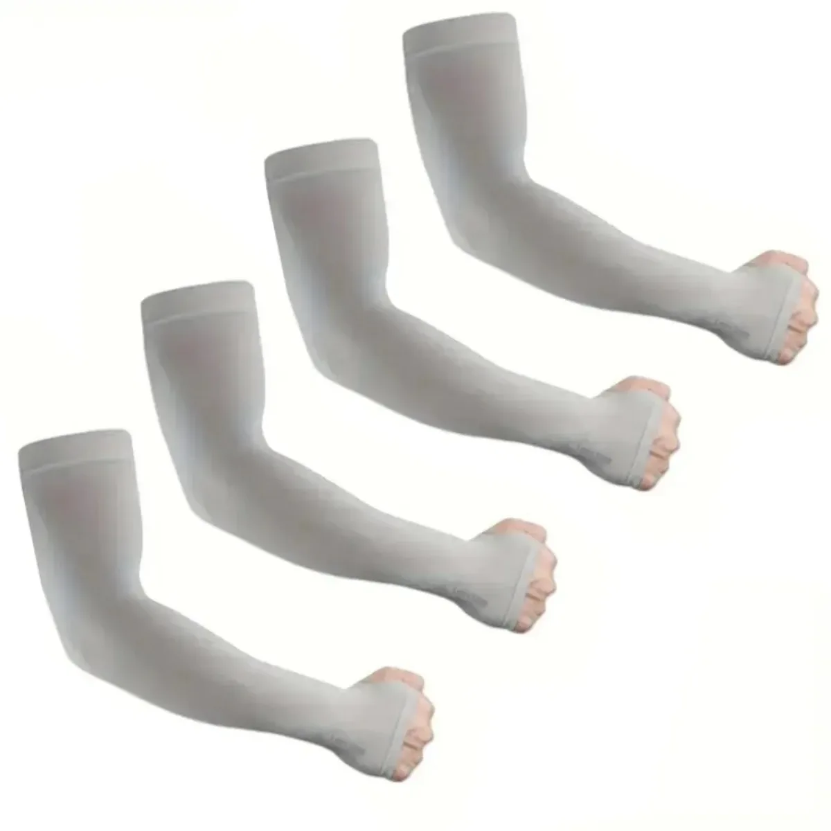 4 Pairs Sun Protection Arm Sleeves UV Cooling Anti-UV Oversleeves Uses For Cycling Driving Outdoor Sports Unisex view 6