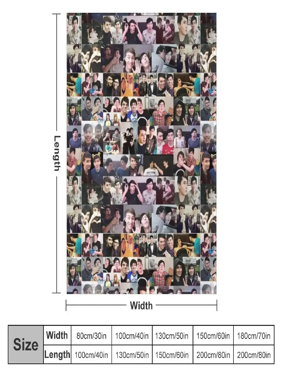 Dan and Phil Inspired Polar Baby Throw Blanket for Cosplay Anime Fans  Soft Plush Throw