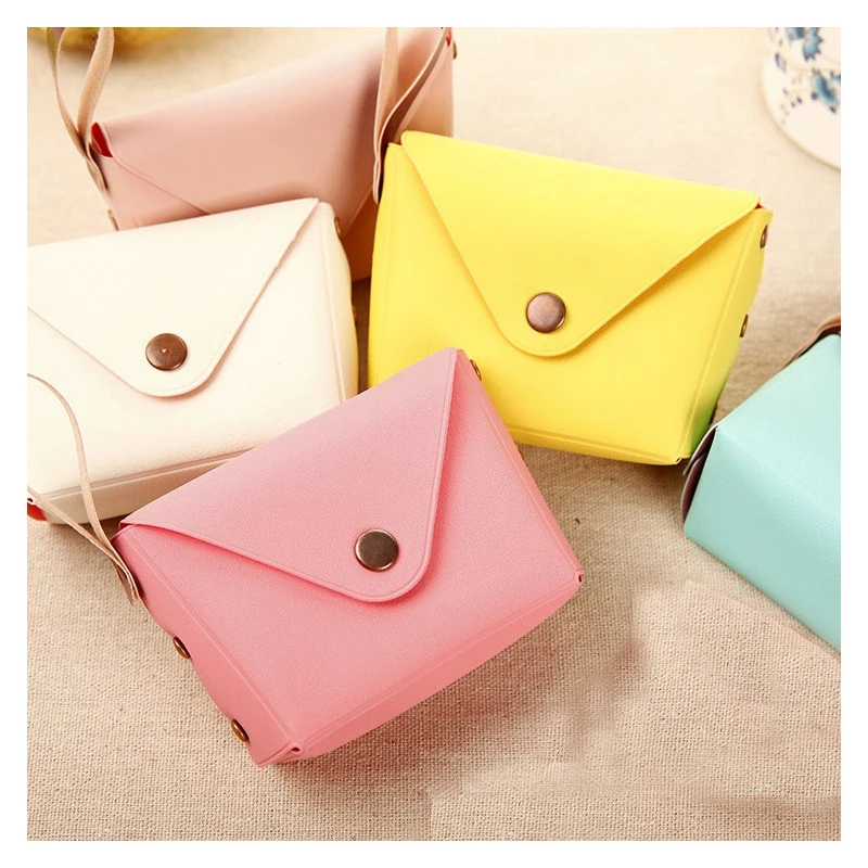 Cute Candy-colored Small Wallet for Coins, Key Bag, Key Holder - Creative Macaron Handbag