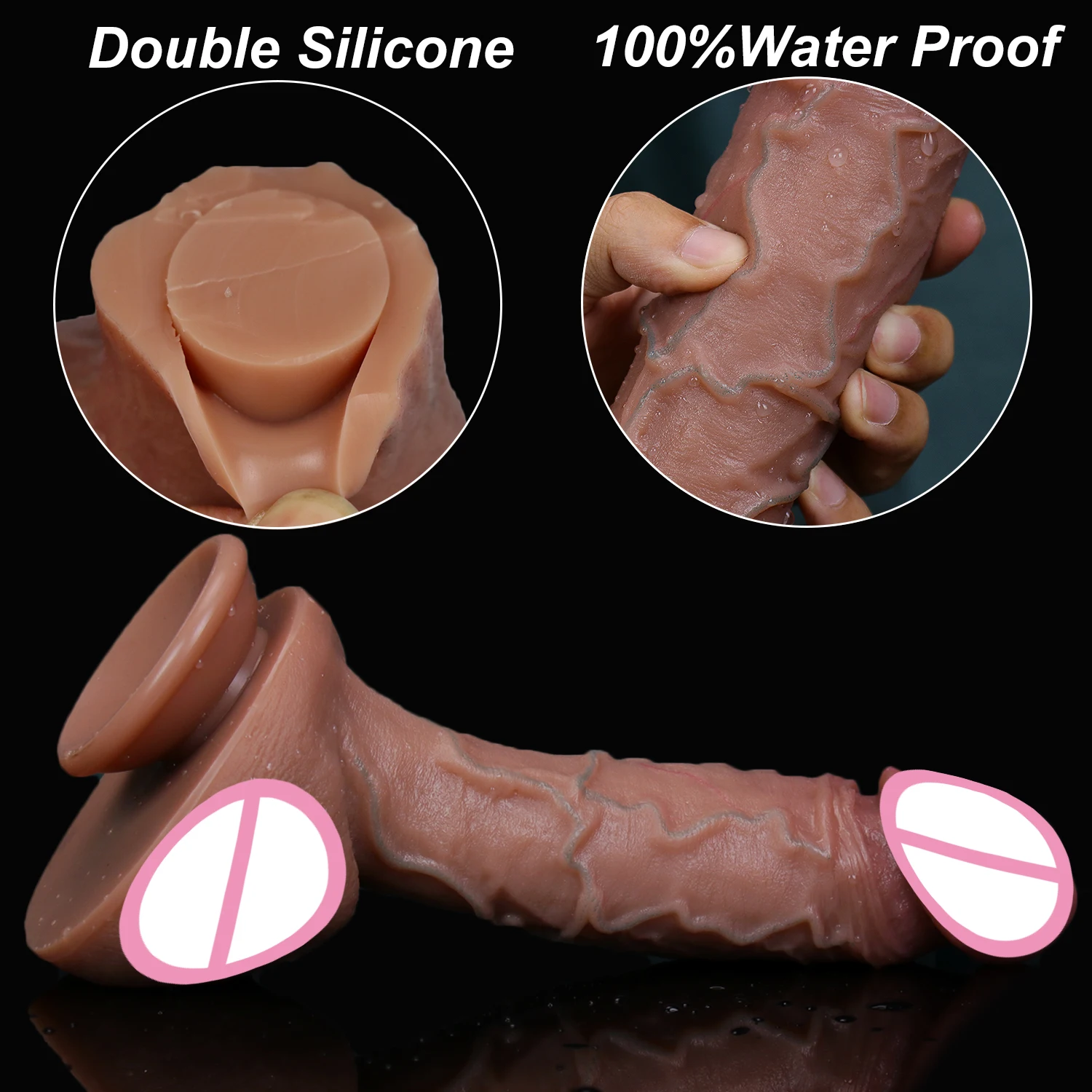 Super Huge Realistic Thick Dildo Double Silicone Masturbation Penis Soft Small Cock Women Anal Sex Toy Suction Cup Adults Dick