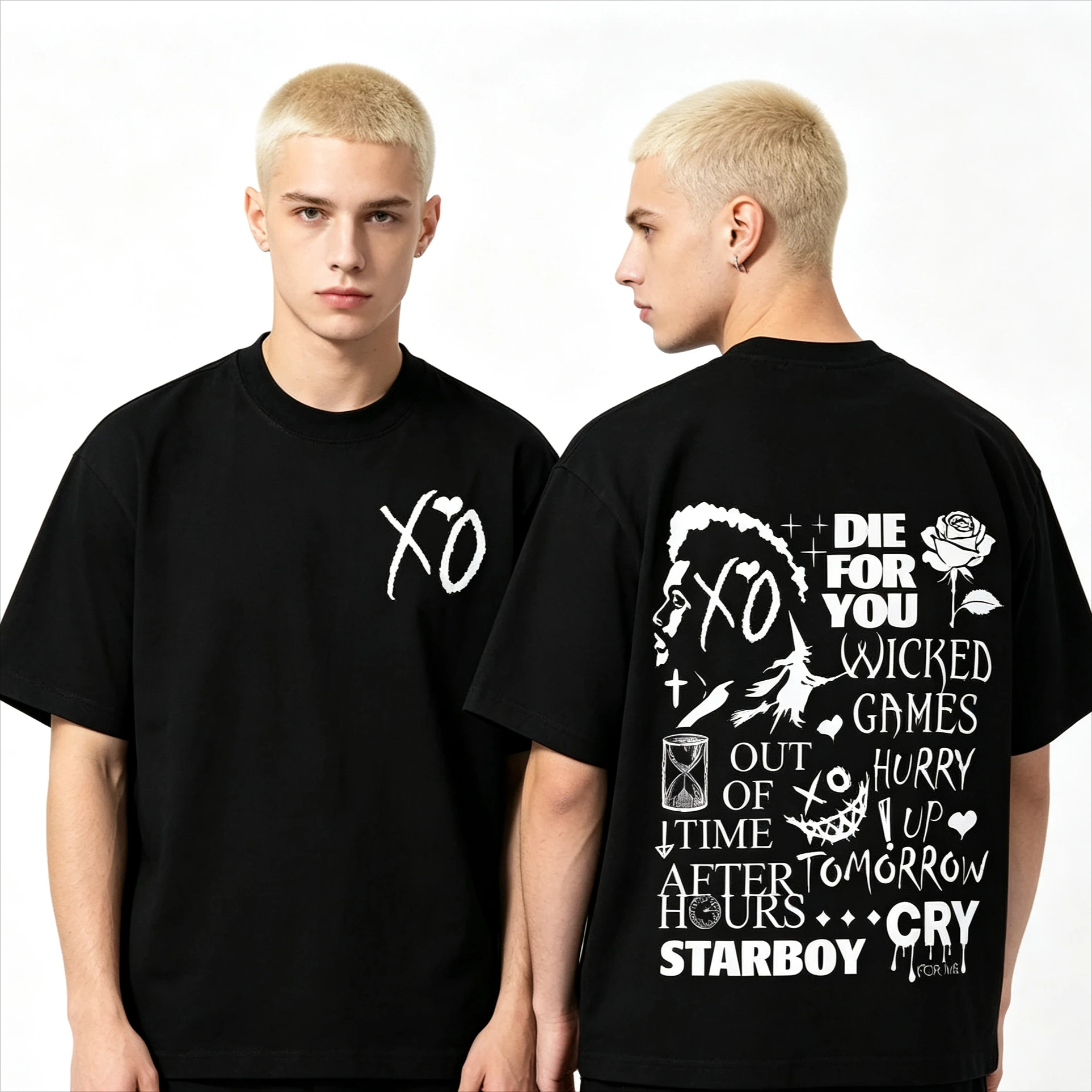 Summer Hot Sale After Hours Til Dawn The Weeknd Europe Tour 2026 Print T-shirt Unisex Hip-hop Punk Cotton Gothic Round T-shirt