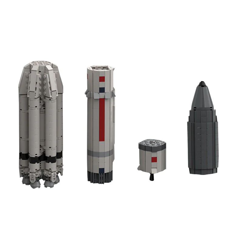 

MOC Proton M Rocket Building Blocks 1:110 Saturn V scale Heavy Launch Vehicle Rocket