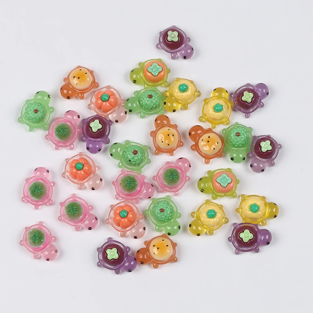 10/20/30Pcs Mini Resin Turtles Glowing In The Dark Miniature  for Fairy Garden Landscapes Dollhouse Home Decoration