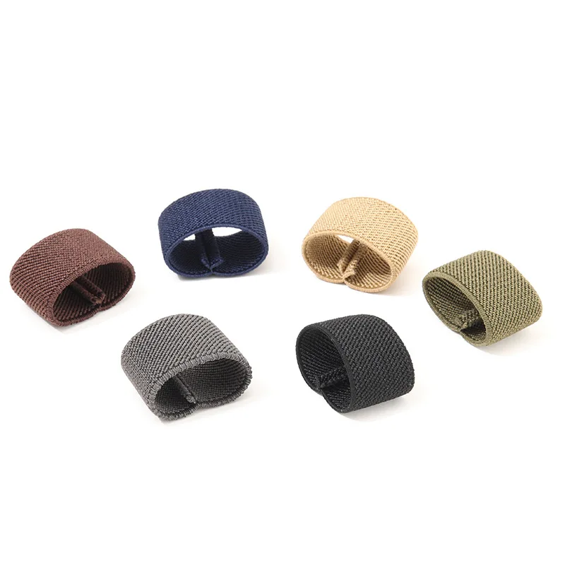 Elastische Nylongürtel Schlaufe Bund Elastizitätsring Feste Schnalle Hosengürtelschlaufen Keeper Gurtband Gummiband Schwanzclip – Detail 3