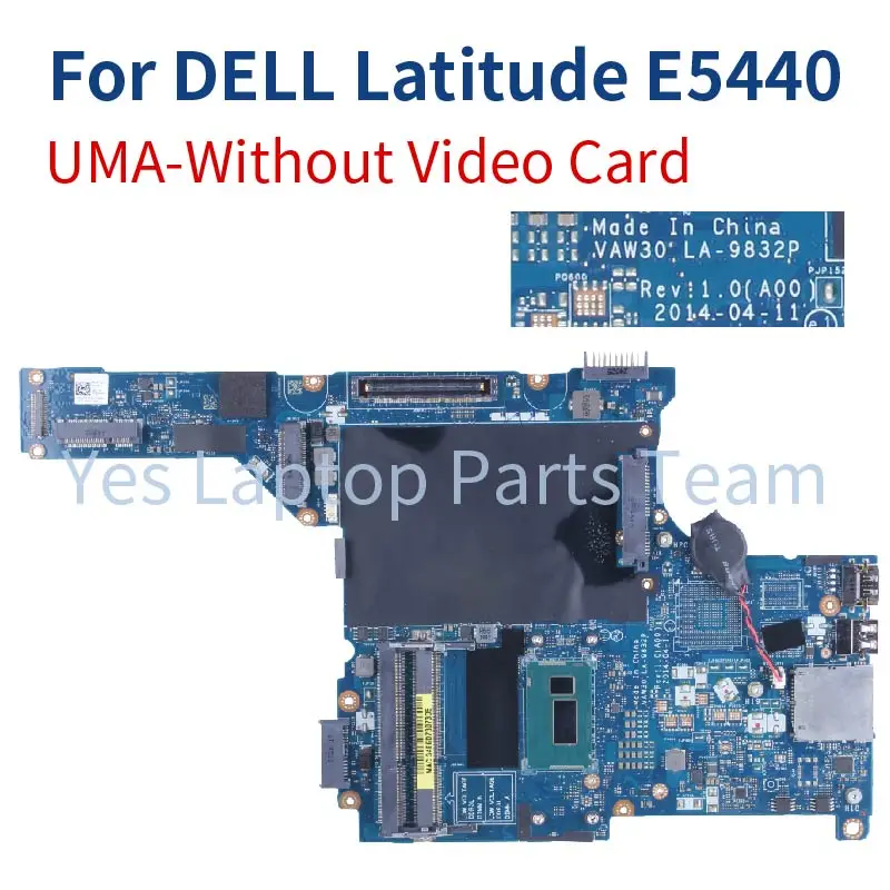 Imagem -04 - para Dell Latitude E5440 Laptop Mainboard La-9832p 0p9x5m 0p9c5w 0xu0f4 0c4f9t 0kyg98 i3 i5 I74th Gen 2g Notebook Motherboard