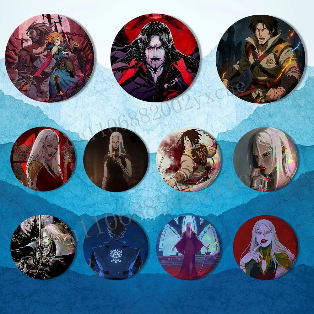 Rose Belmont Castlevania Badges Badges On Backpack Jacket Cartoon Round Brooches  Acrylic Button Pins Collection Gifts