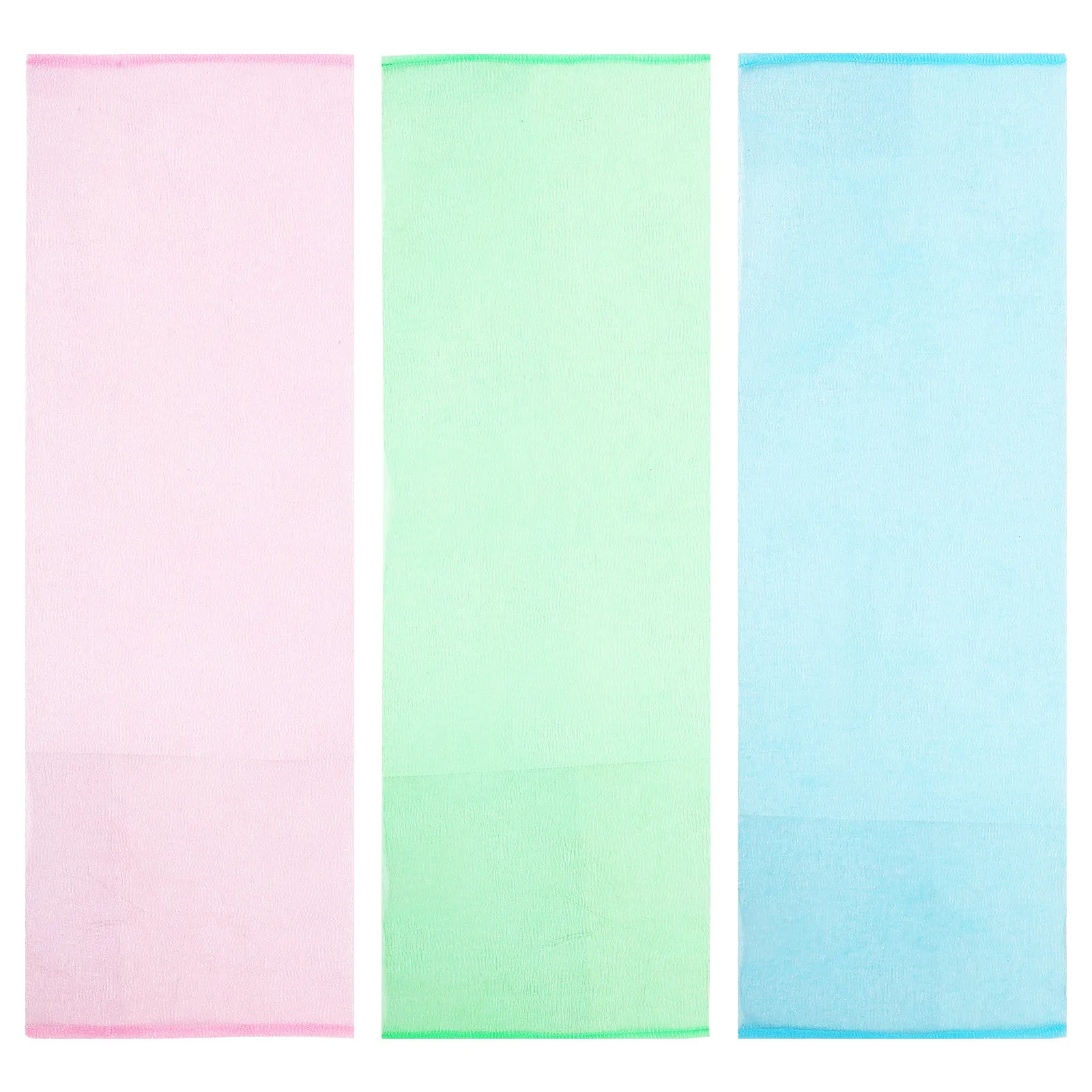 

3Pcs Back Rub Towel Set Premium Exfoliating Shower Towels with Long Straps for Body Scrubbing Back Cleaning and Pore Cleansing