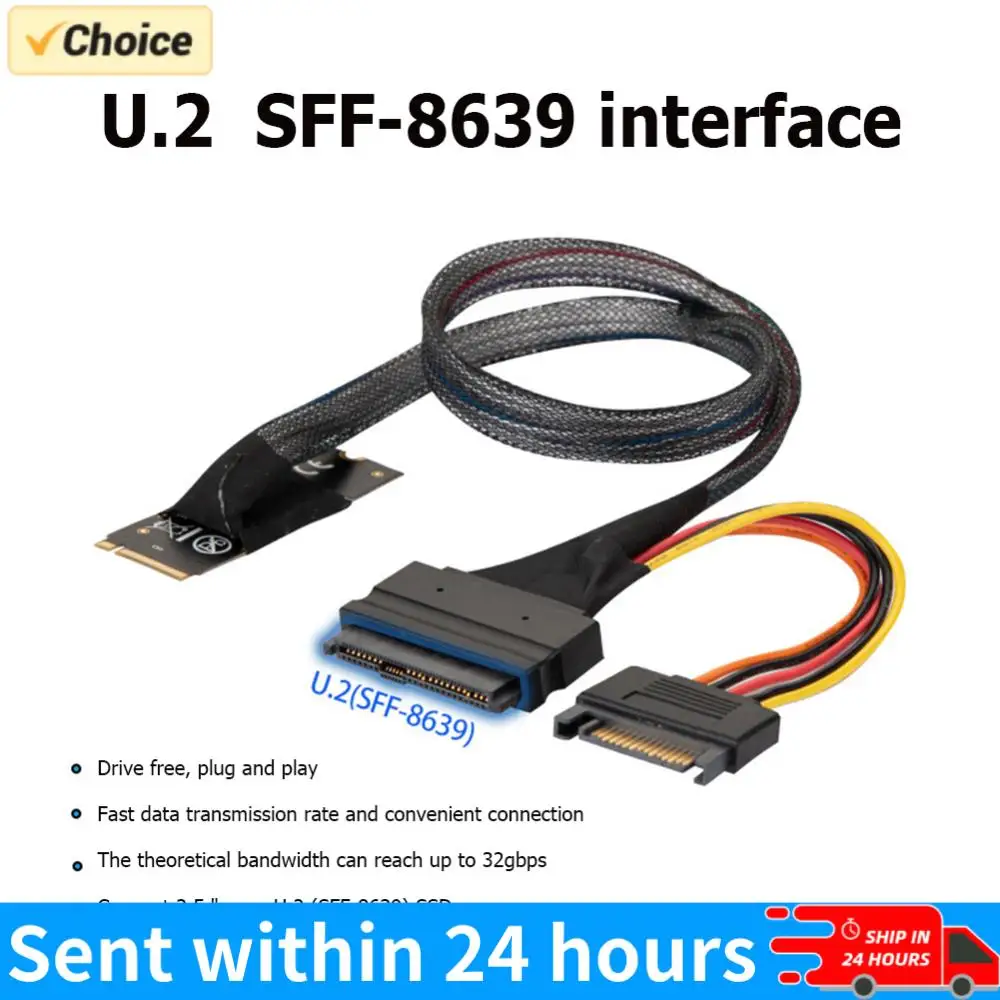

M.2 M-Key to U.2 SFF-8639 Interface Adapter Cable for 2.5 inch NVMe SSD Hard Disk M2 to U.2 Cable Computer Parts