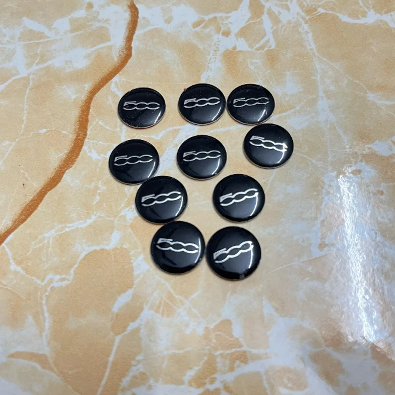 14 مللي متر 10 قطعة شارة شعار السيارة عن بعد مفتاح ملصقات ديكور لشركة فيات 500 شعار أبارث 595 695 الباندا بونتو برافو ستيلو اكسسوارات #2