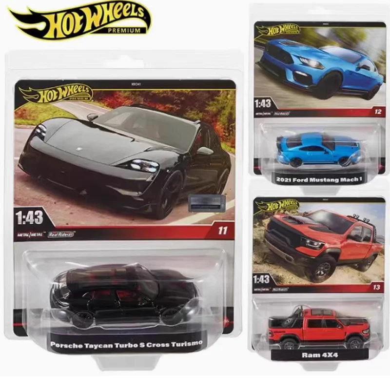 Mattel Hot Wheels 1/43 Porsche Taycan Turbo S Cross Turismo 2021 Ford Mustang Mach 1 Ram 4X4 Collectible Car Toy Diecast Vehicle