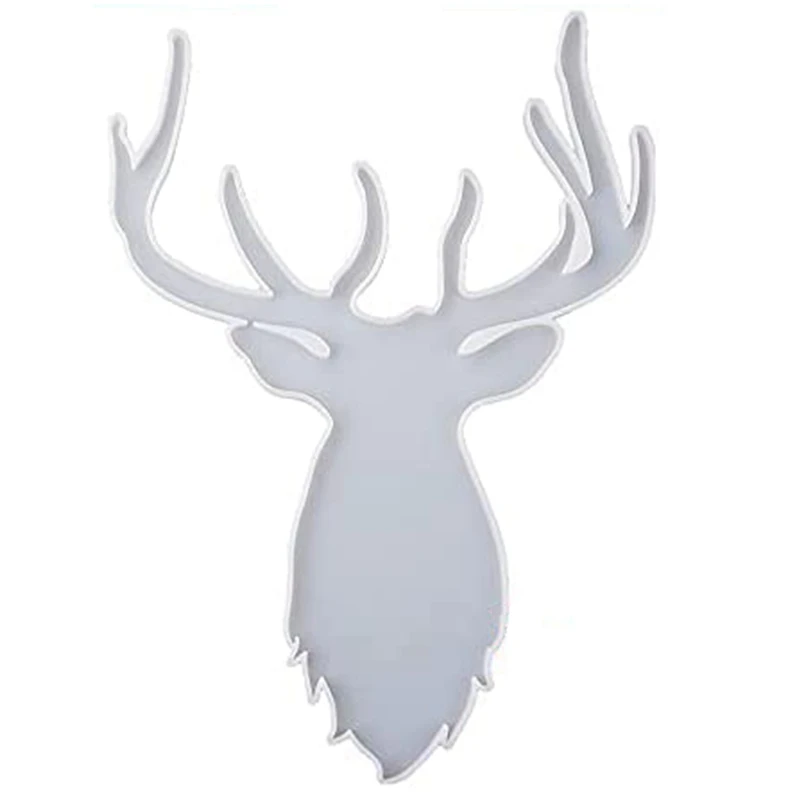 

Deer Head Resin Mold Christmas Antlers Silicone Epoxy Casting For Wall Hanging Mount DIY Jewelry Art Craft Making Set