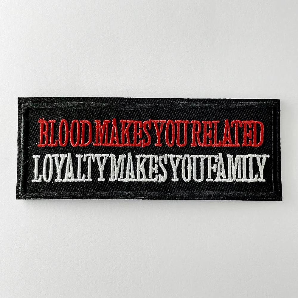 BLOOD MAKE YOU RELATED Iron on Patches Badges Patch Jeans Bag Hat Clothes Apparel Sewing Decoration Applique Patches Accessories