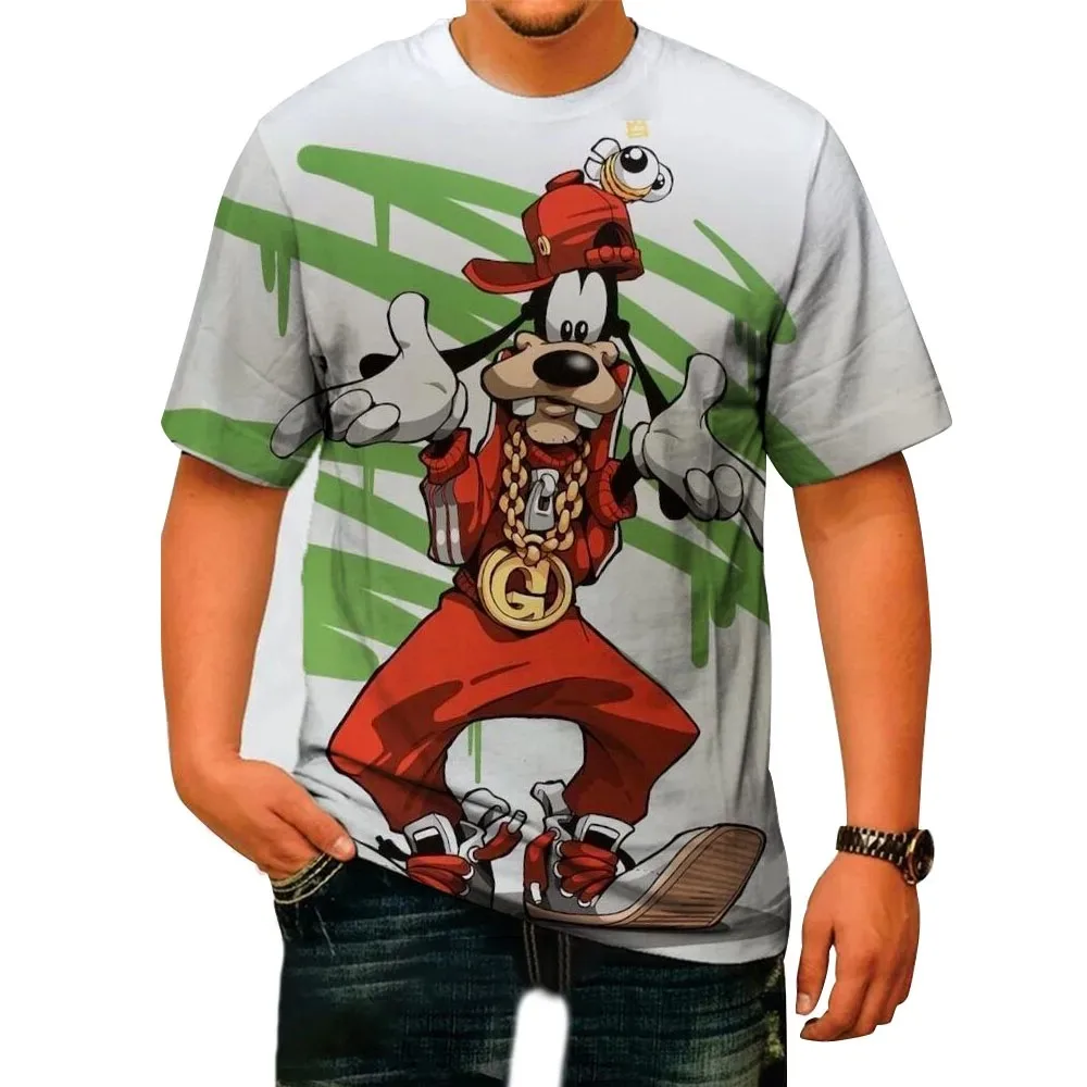 Summer Men Women Disney Goofy Print T Shirts Men Kids Fashion for Male T-Shirts Crew Neck Disney Tee Shirt Short Sleeve Tops