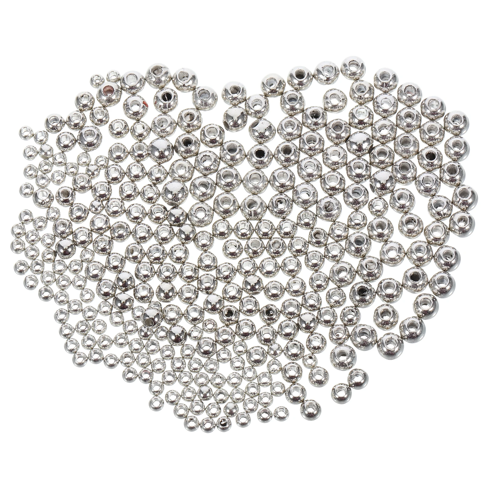 

300pcs Fishing Fishing Line Beads 3mm 4mm 5mm Silver Round Line Blocking Beads for Fly Tying Saltwater Accessories