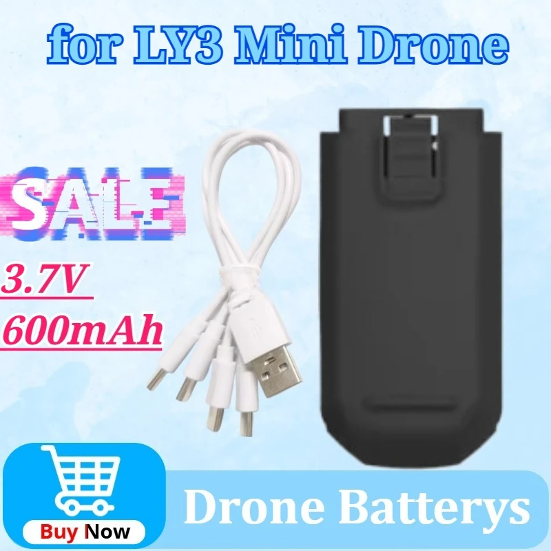 

For YL3 Mini 3.7V 600mAh Drone RC Quadcopter Accessory for LY3 Drone Battery USB Charger Spare Part Stable Performan Durablec